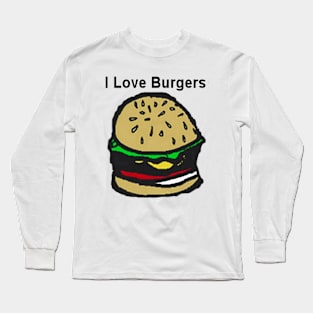 I Love Burgers Long Sleeve T-Shirt